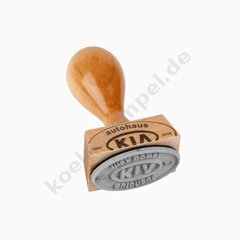 Holzstempel 40x25 mm oval