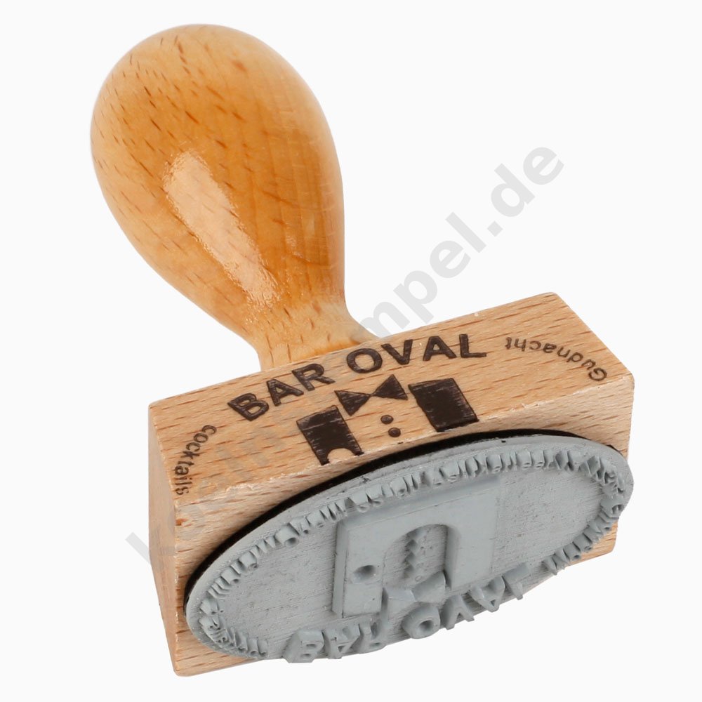 Holzstempel 50x30 mm oval  